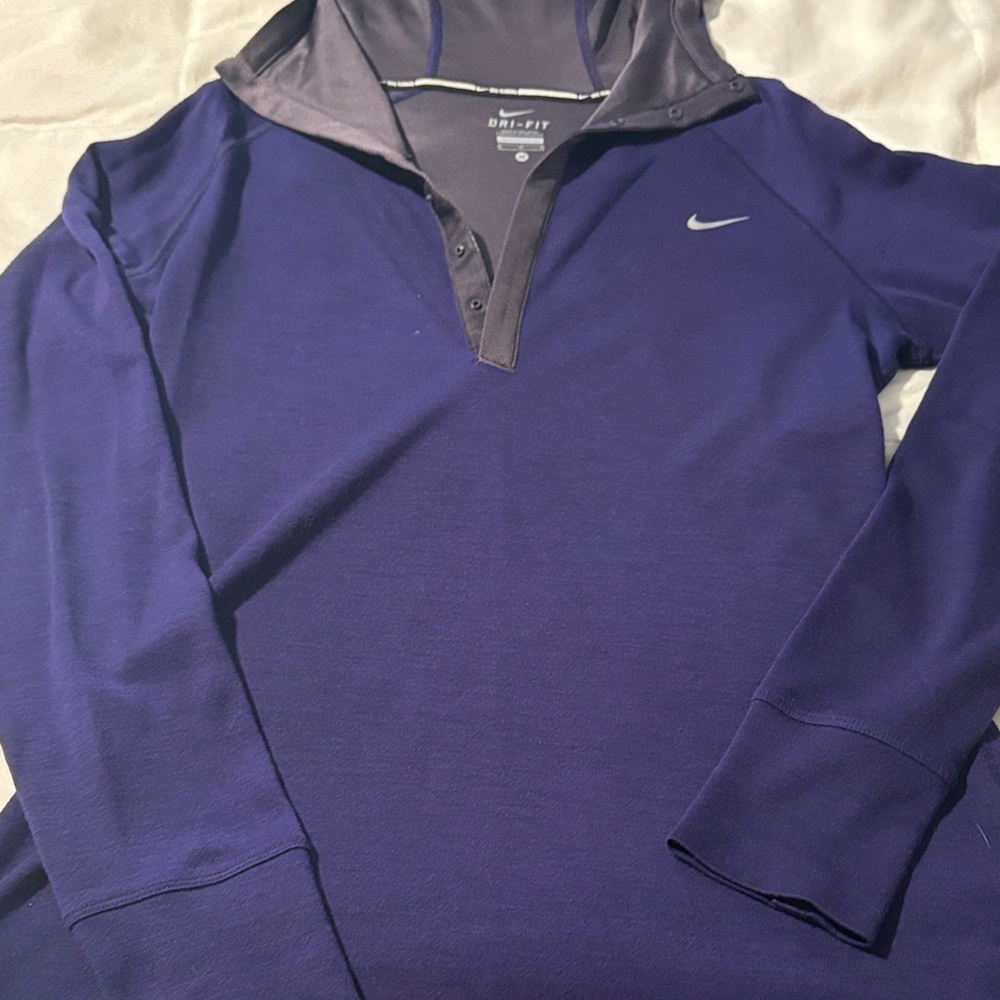 Nike Zip-Up Sweater in Deep Purple